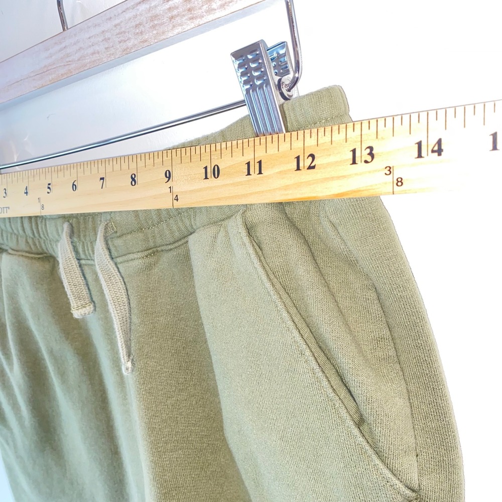 Abercrombie Joggers Kids 13/14 Green Sweatpants Fleece Logo Pockets Drawstring - Picture 7 of 10